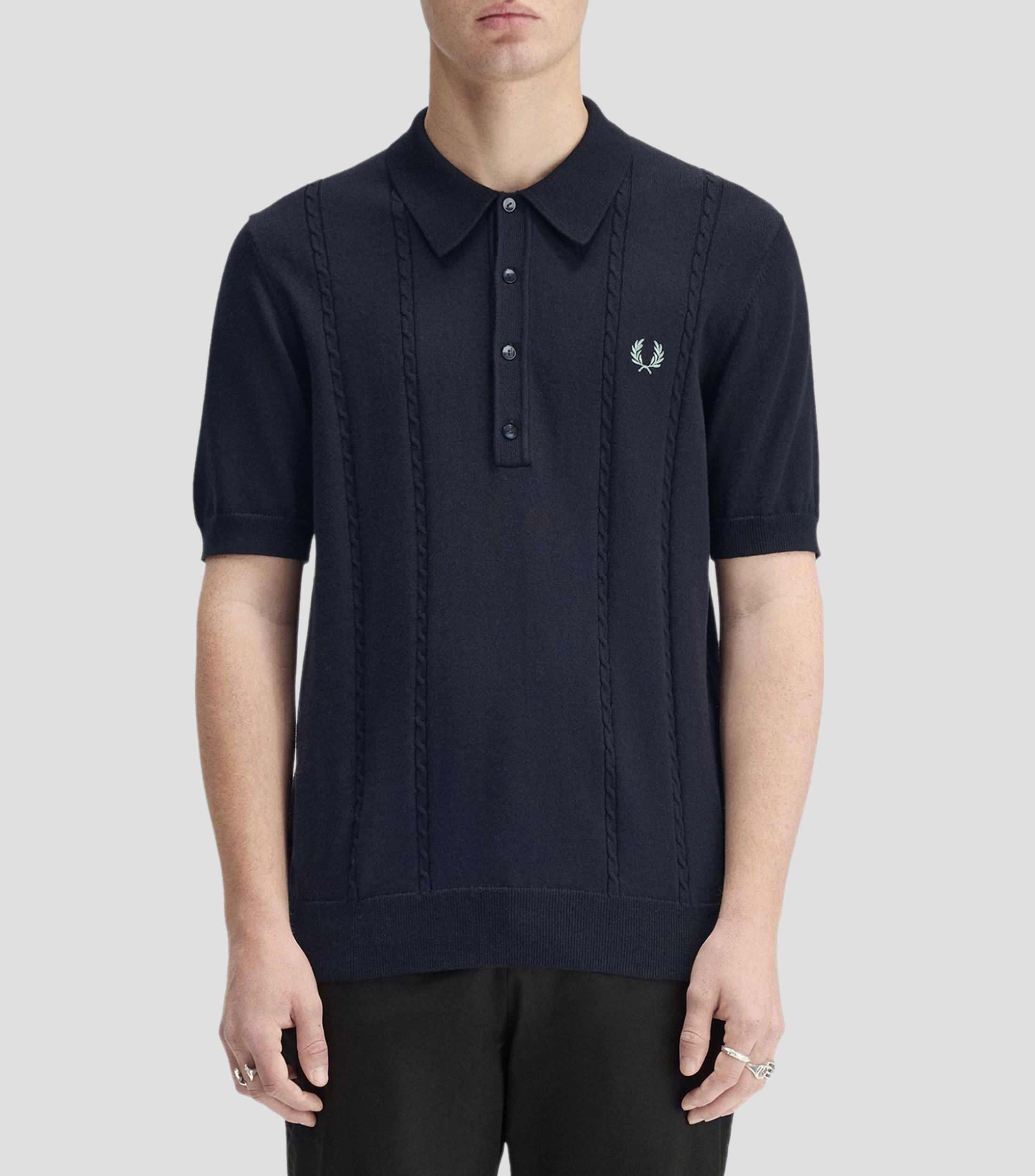 Playera tipo polo manga corta lisa Hombre
